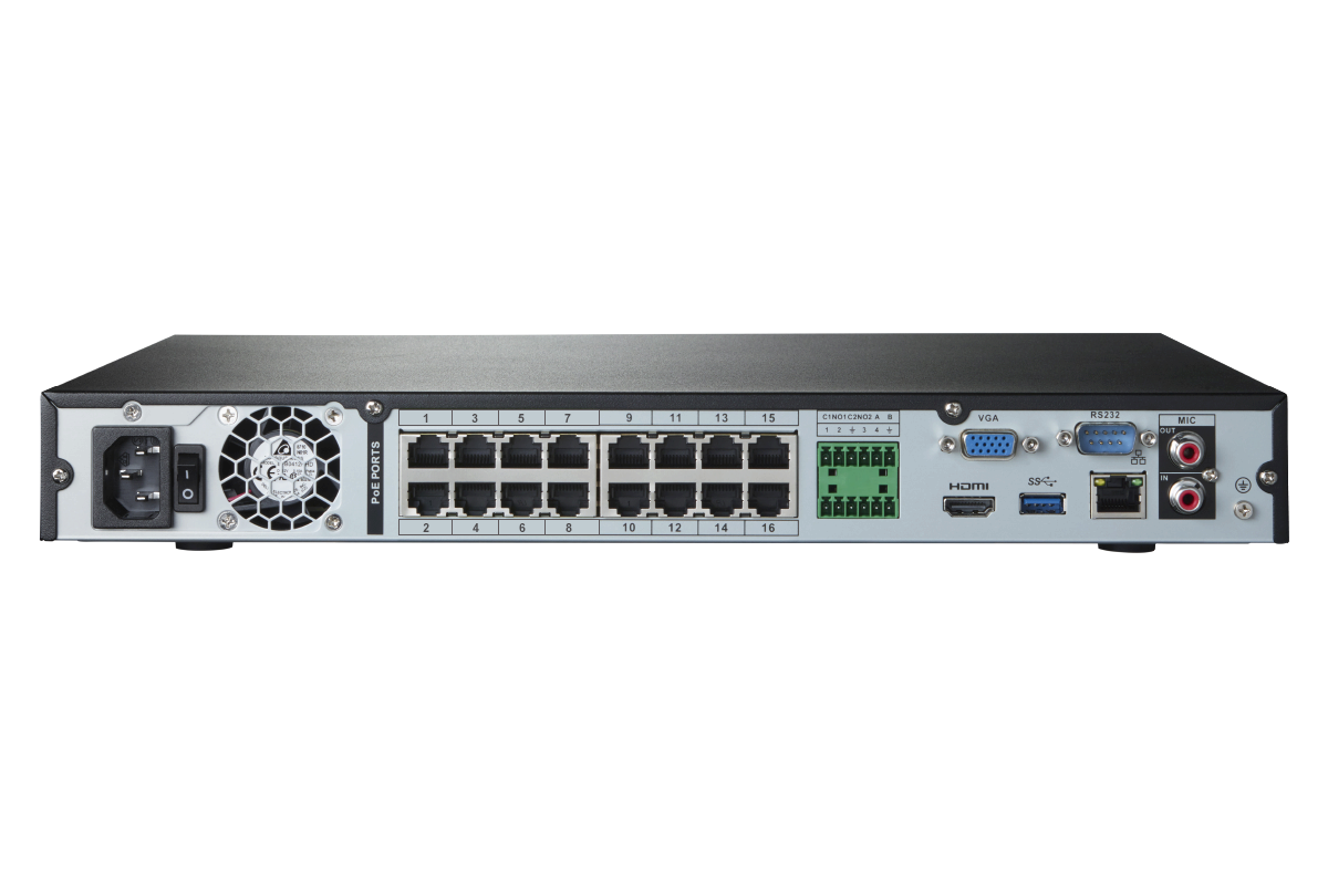 Lorex 4K (16 Camera Capable) 4TB Wired NVR System with 4 Nocturnal 3 Motorized Varifocal Lens Cameras and 4 IP Security Cameras