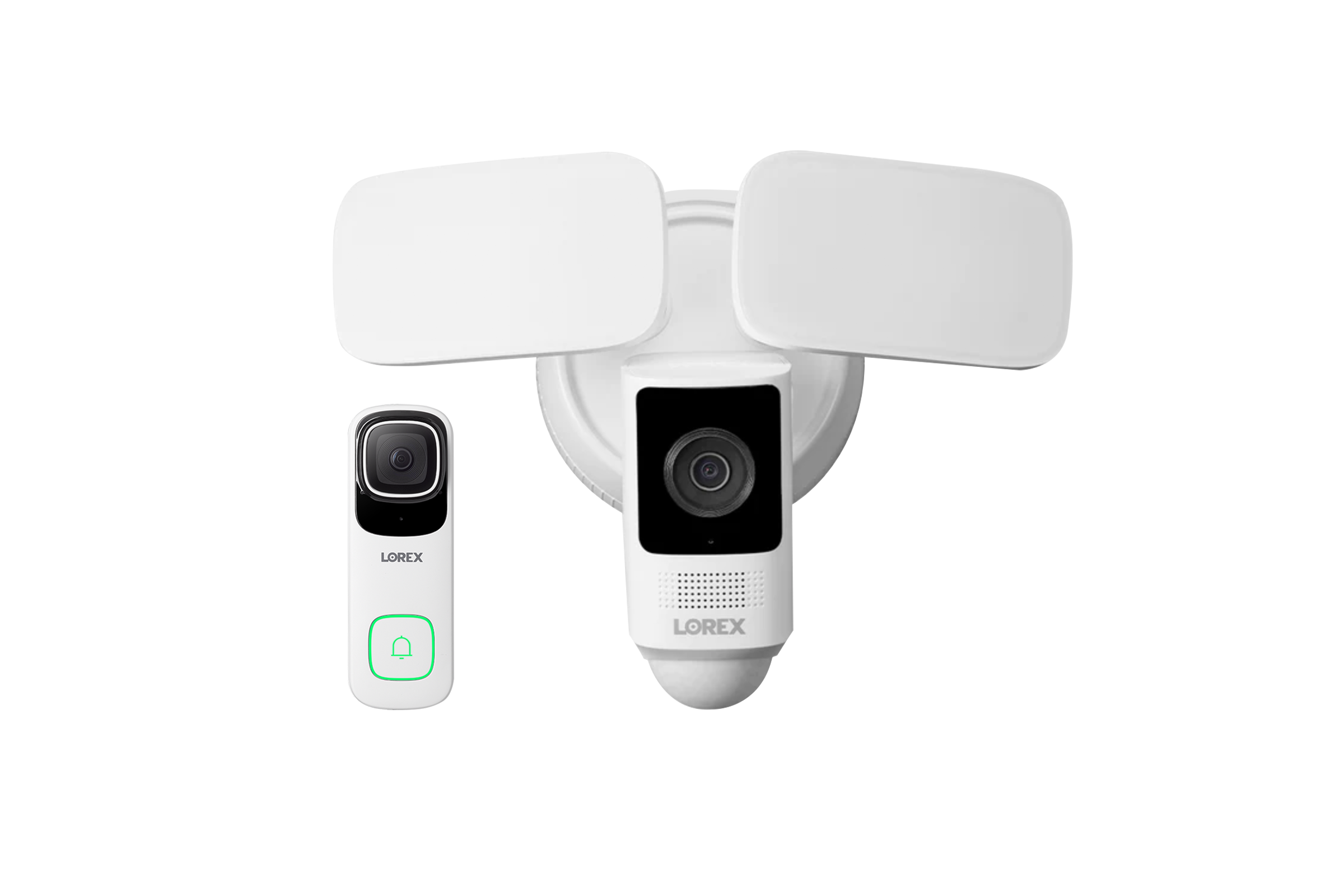 Lorex 4K Wired Video Doorbell with 2K Floodlight Wi-Fi Camera