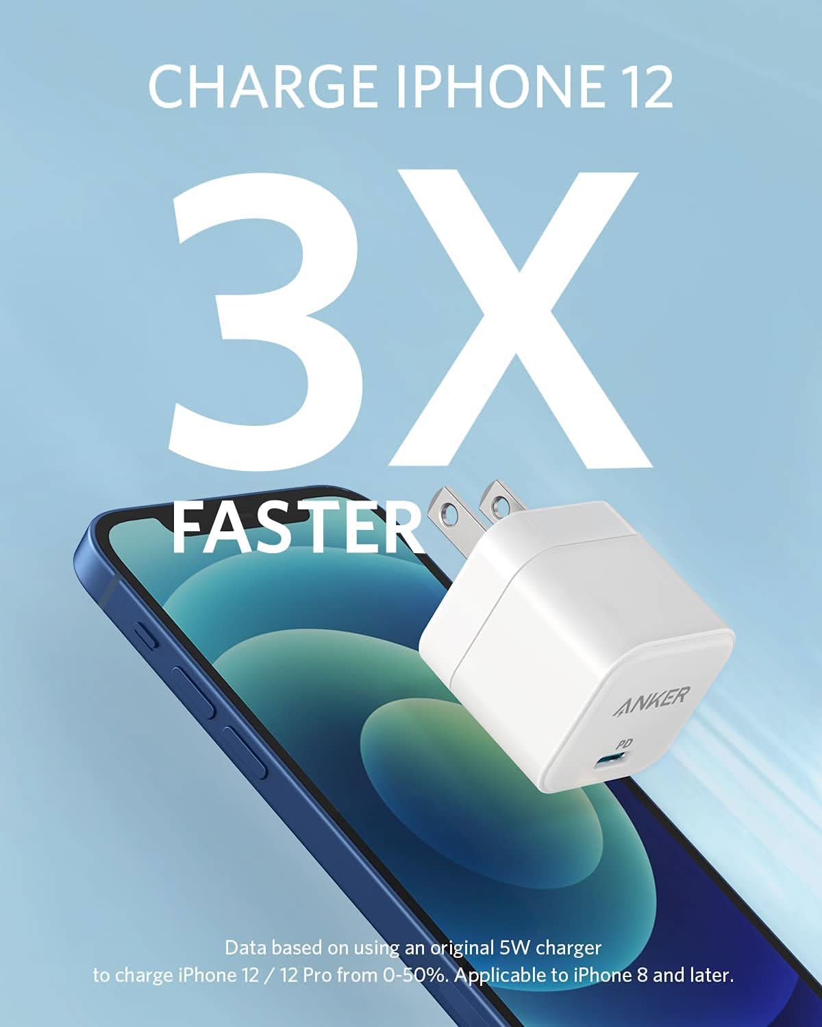 Anker USB C Charger, 2-Pack 20W Fast Charger (Foldable Plug)
