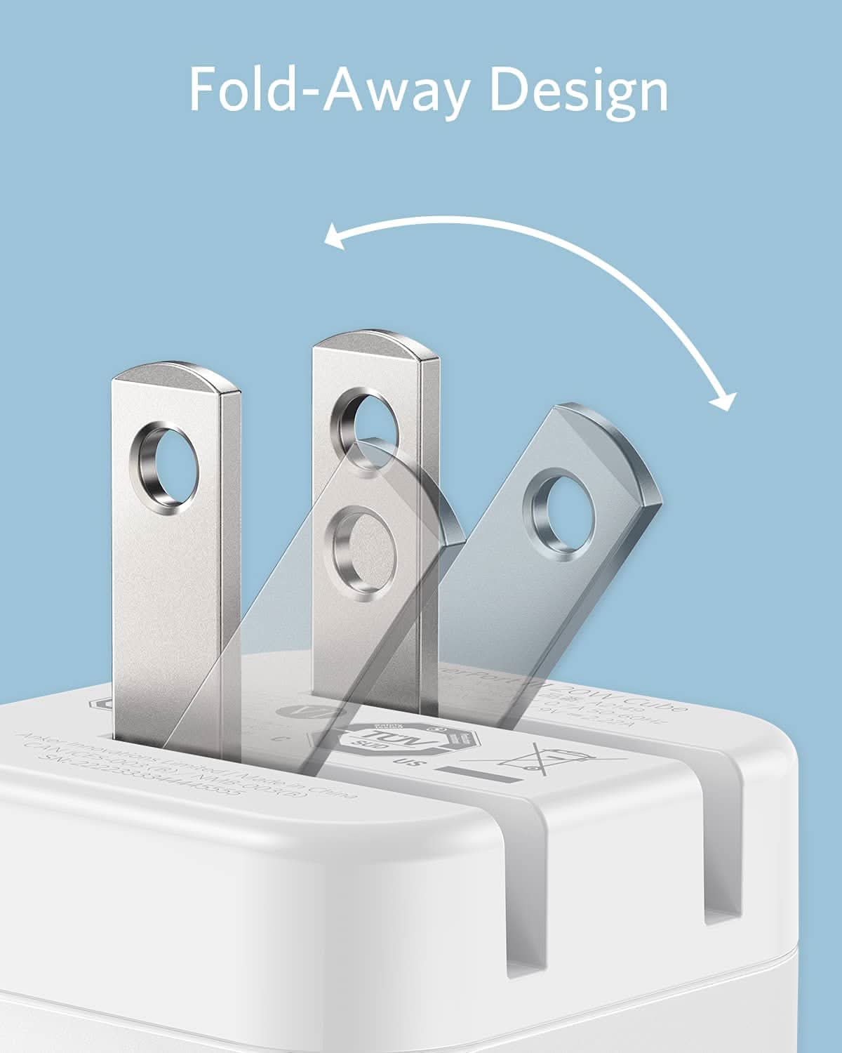 Anker USB C Charger, 2-Pack 20W Fast Charger (Foldable Plug)