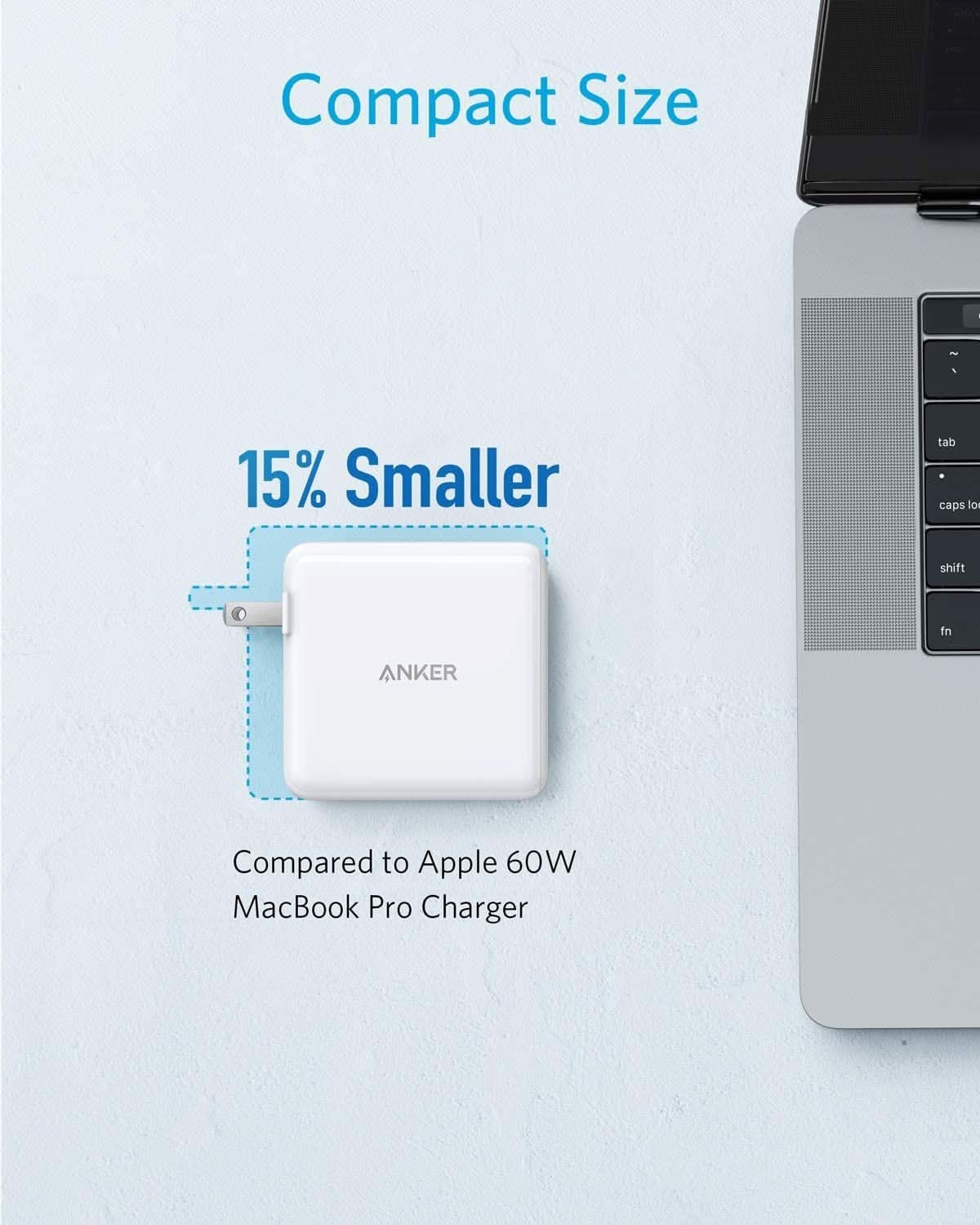 Anker 60W GaN Charger, PowerPort Atom III, iPhone 13/12 Compatible, White/Black