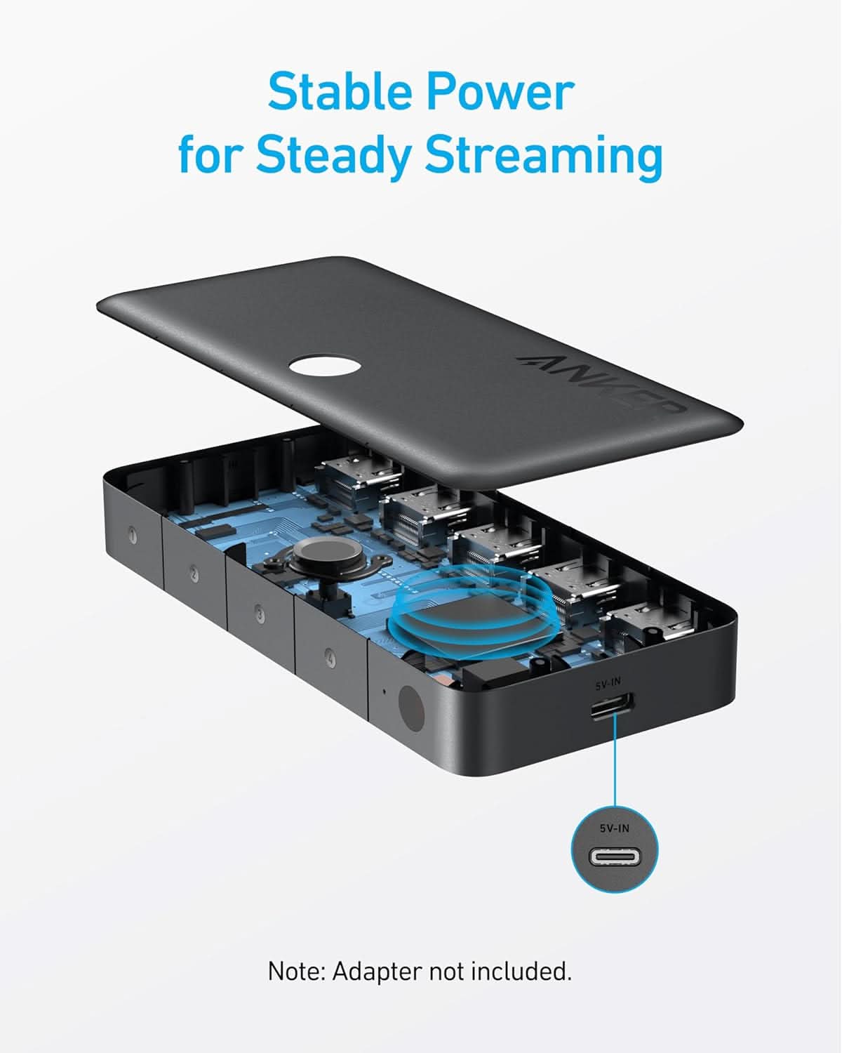 Anker 4K@60Hz HDMI Switcher, 4 in 1 Out with Smooth Finish
