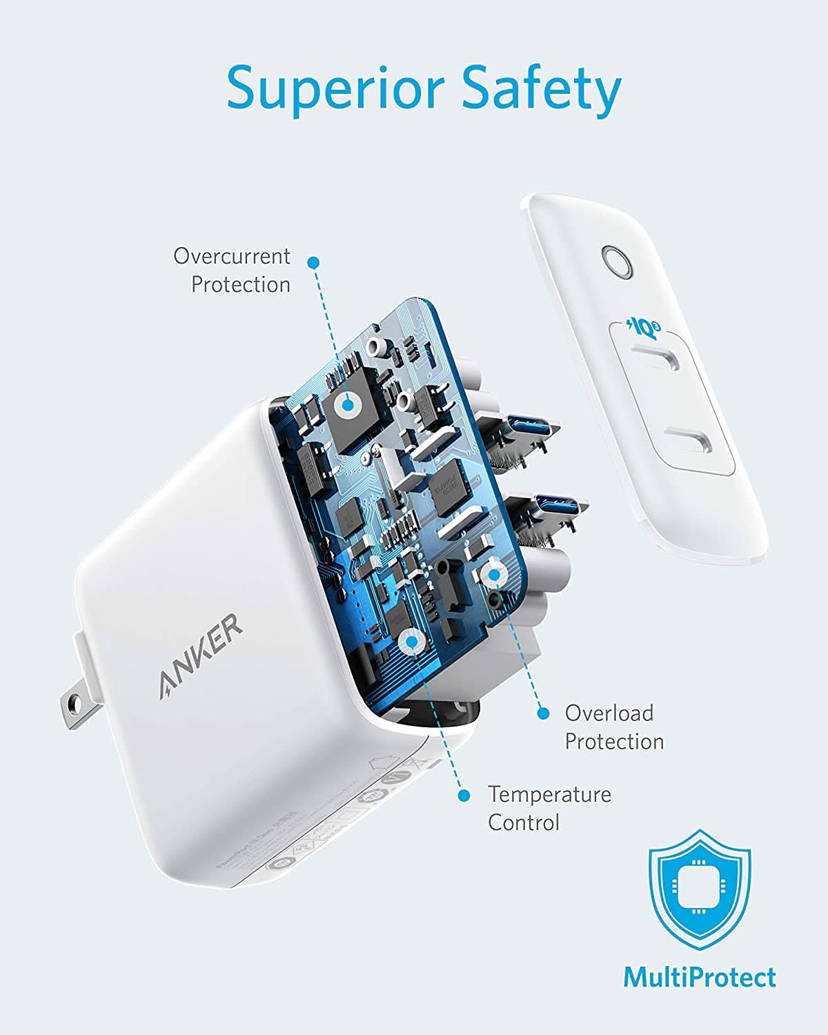 Anker USB-C Charger, PowerPort III Duo 40W, 2-Port PIQ 3.0