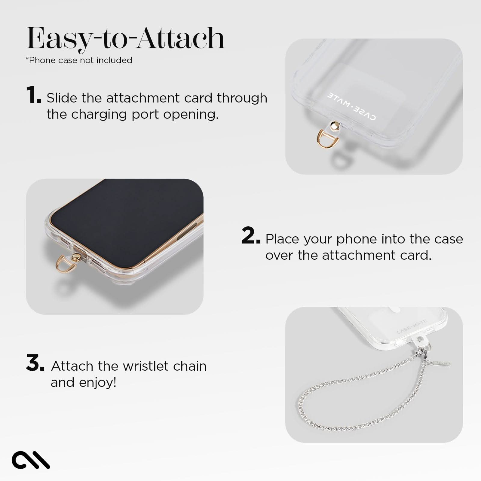 Dainty Silver Chain Phone Charm