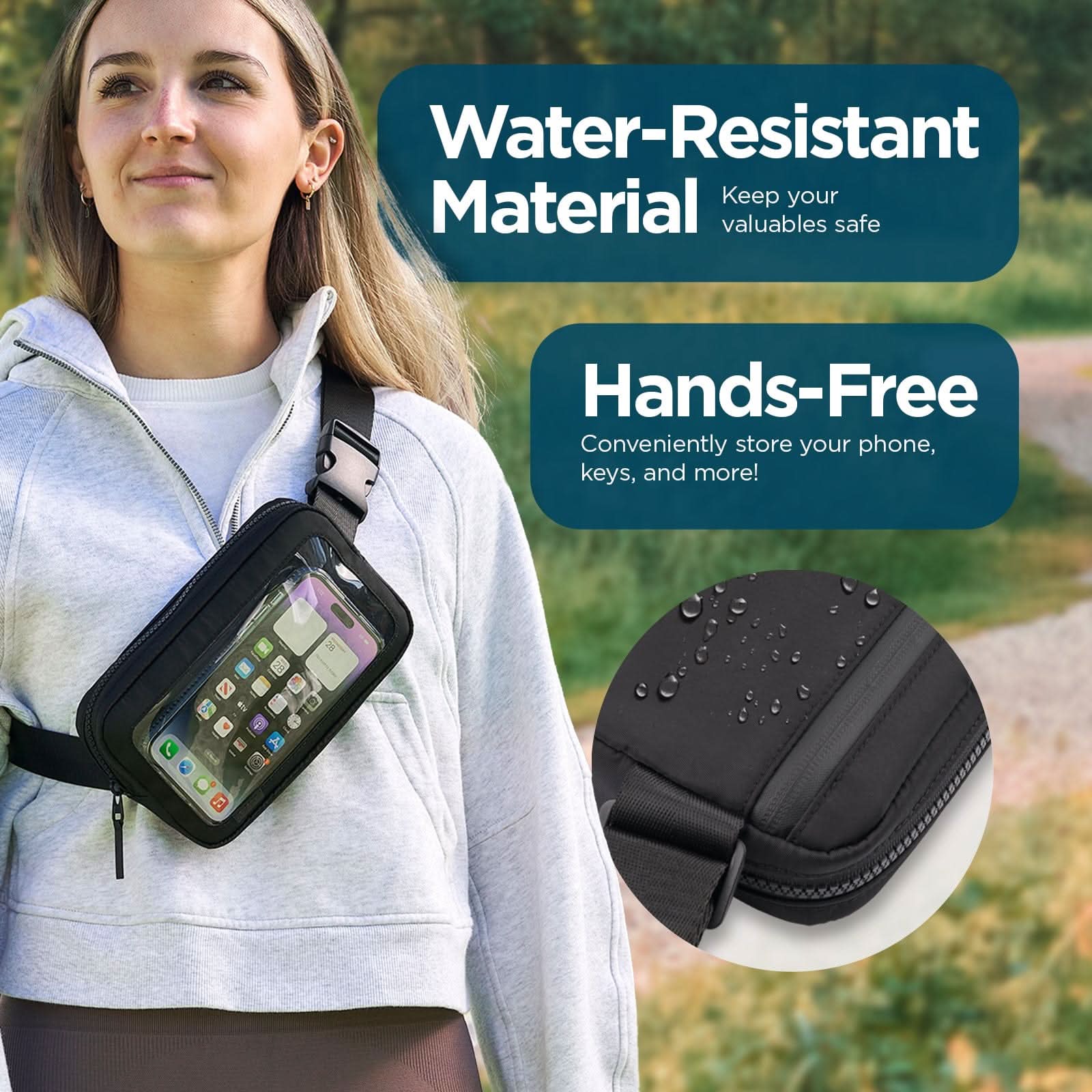 Phone Belt Bag (Black)