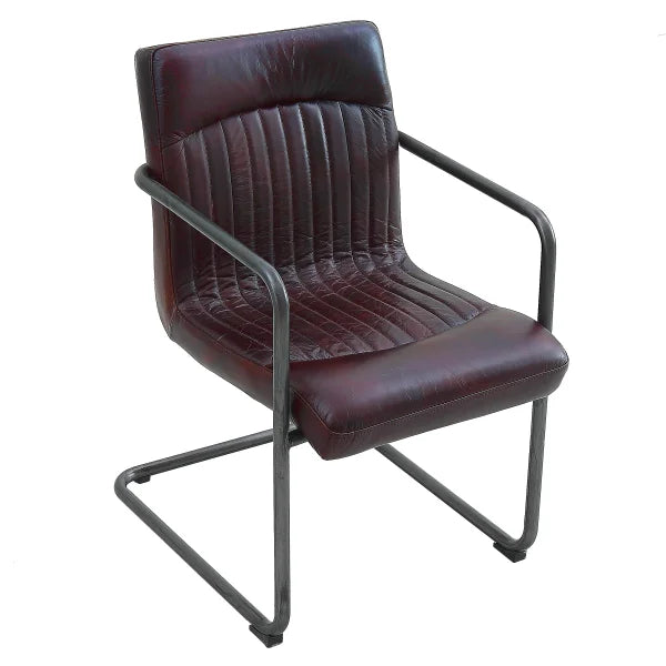 Nella Top Grain Leather Armchair, 2-pack