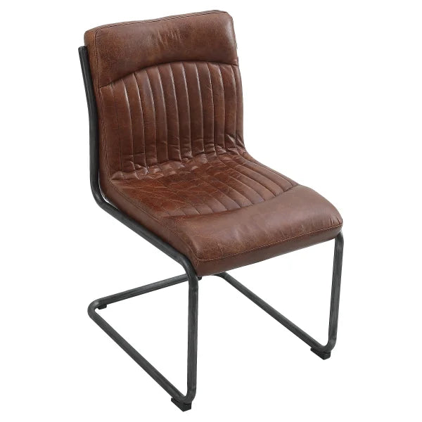 Nella Top Grain Leather Chair, 2-pack