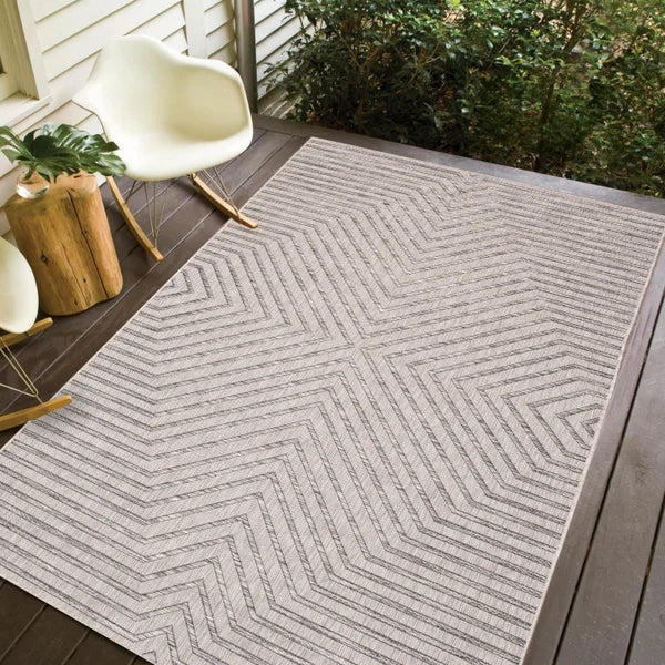 Viana Carnival Collection Etchings Indoor/Outdoor Area Rug