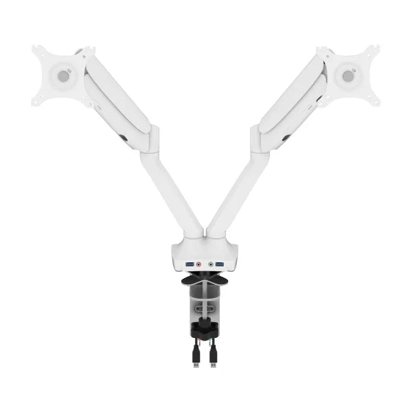 Bestar Upstand 76.2 cm × 182.9 cm (30 in. × 72 in.) Height-adjustable Desk with Dual Monitor Arm