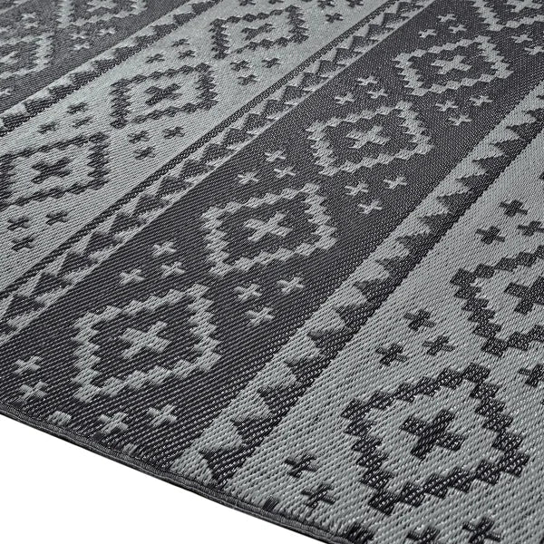 Viana Bahamas Collection Folk Indoor/Outdoor Reversible Area Rug