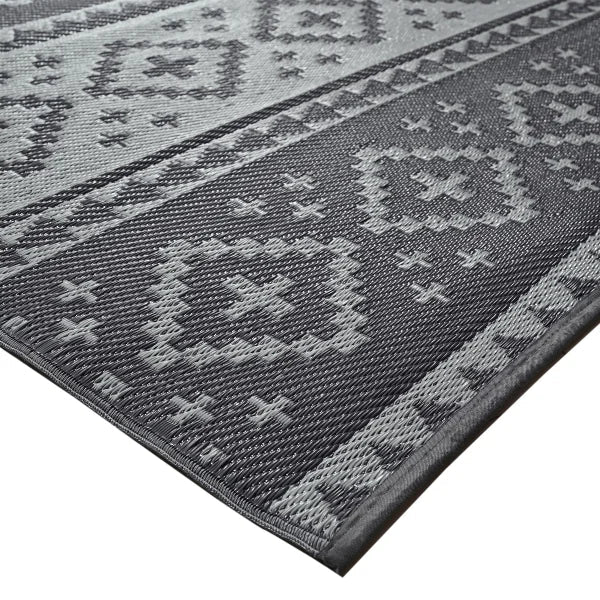 Viana Bahamas Collection Folk Indoor/Outdoor Reversible Area Rug