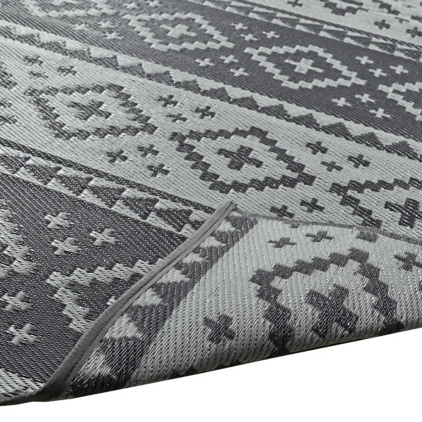 Viana Bahamas Collection Folk Indoor/Outdoor Reversible Area Rug