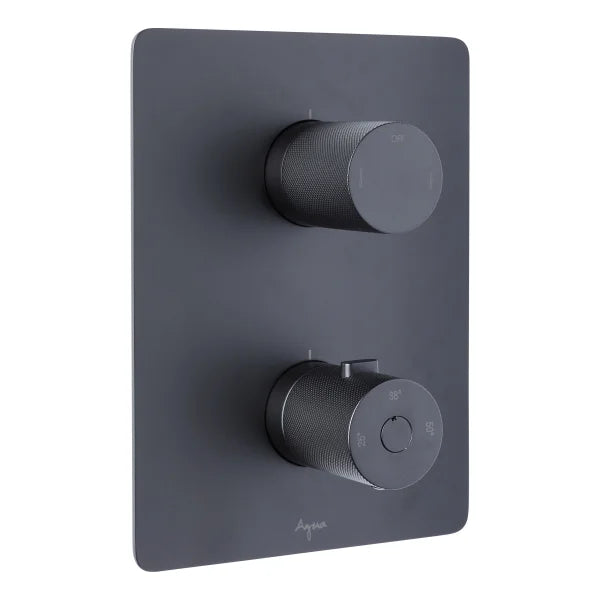 AGUA Canada Vanika Thermostatic Shower Post with Rainfall Shower Head