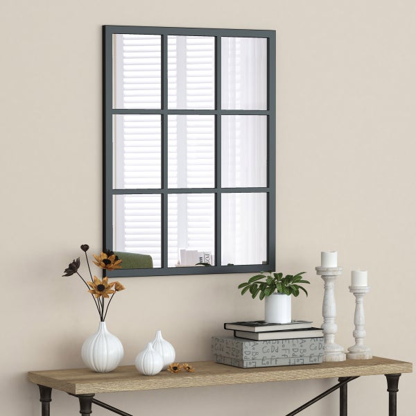 Appollo Clifton Modern 71 cm x 91 cm (28 in. x 36 in.) Window Metal Framed Mirror