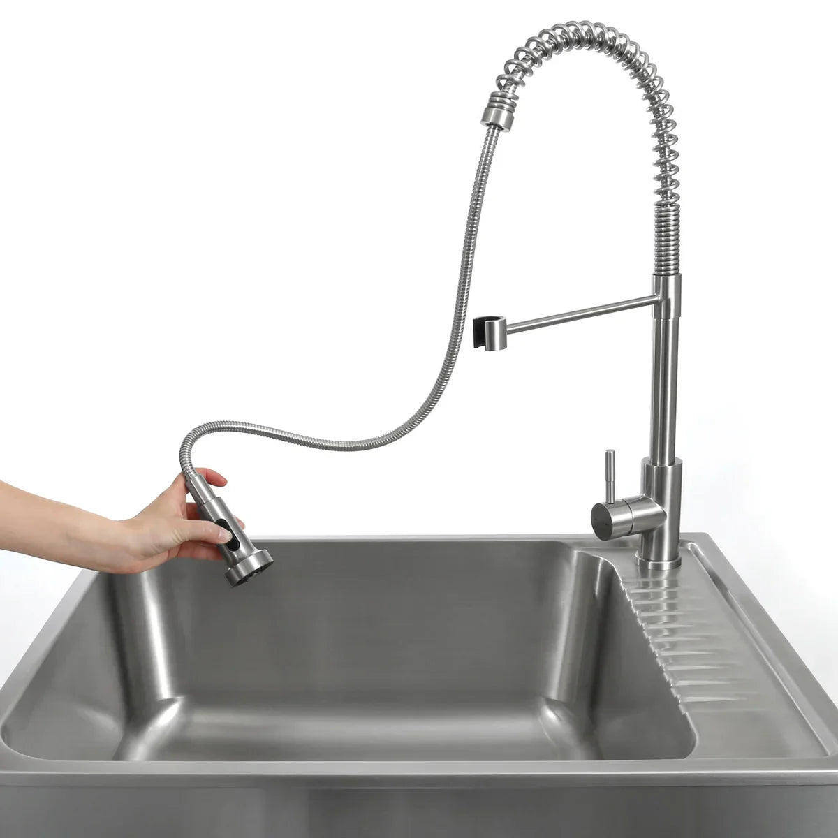 Transform 28 in. All-in-one RTA Laundry Cabinet with Stainless Steel Sink and Faucet