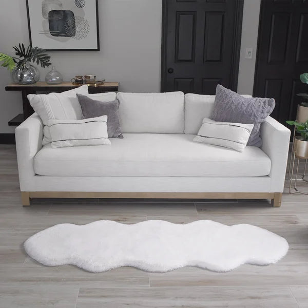 Mon Chateau Twin Faux Fur Rug, Taupe