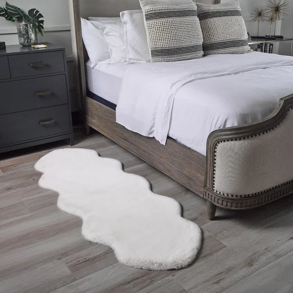 Mon Chateau Twin Faux Fur Rug, Taupe