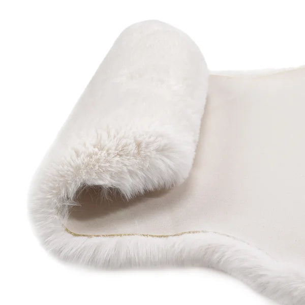 Mon Chateau Twin Faux Fur Rug, Taupe