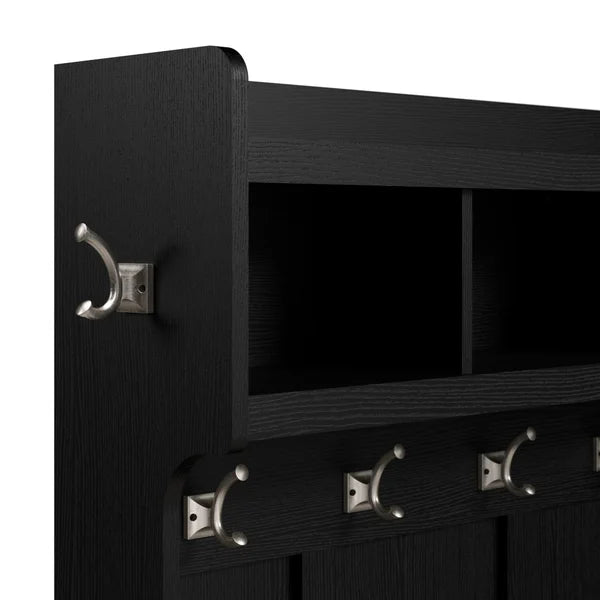 Bush Woodland Hall Tree and Shoe Storage Bench with Doors