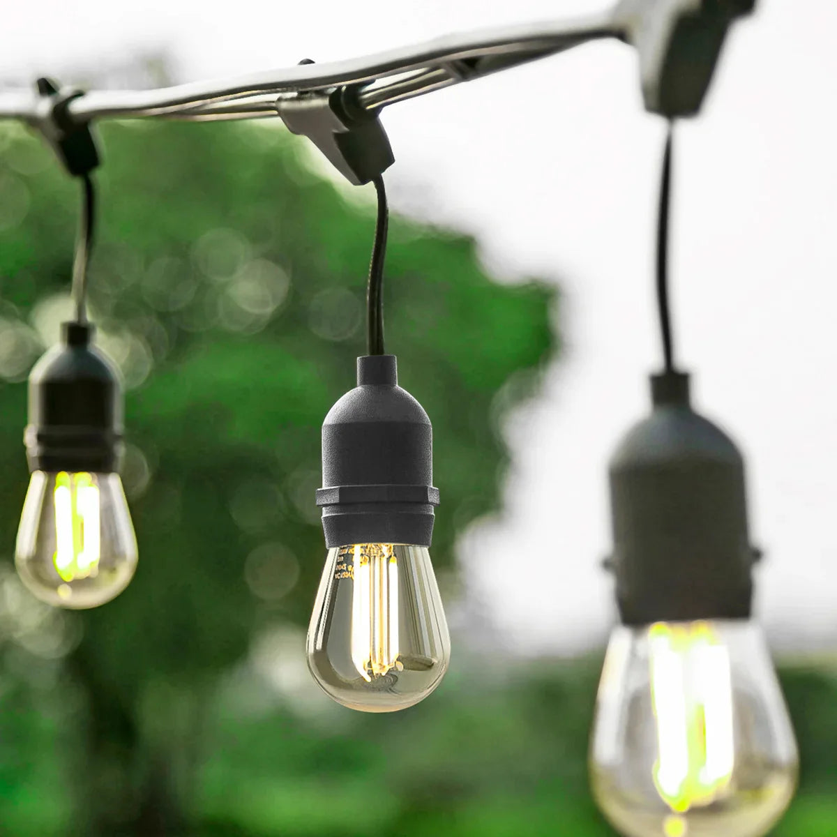 OVE 48 ft. (14.63 m) Glass Weatherproof LED String Lights