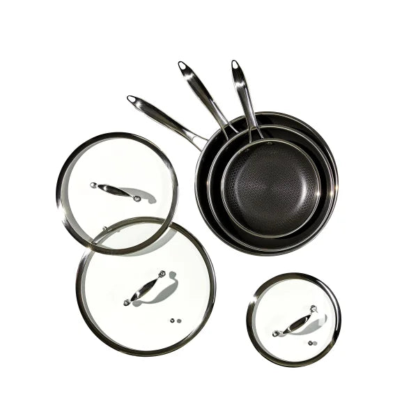 Hexclad Cookware Set, 7-piece
