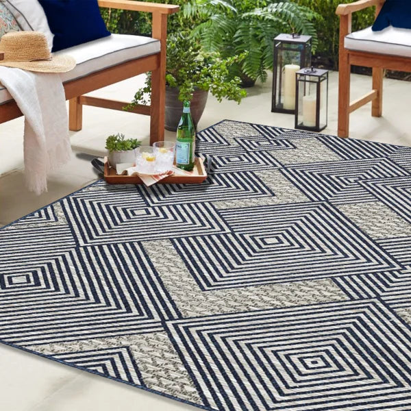 Viana Madrid Collection Harlequin Indoor/Outdoor Area Rug