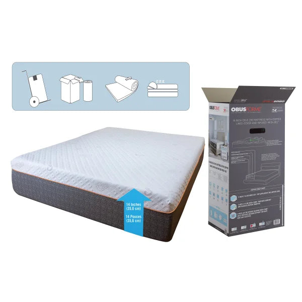 ObusForme DualCool Series 35.6 cm (14 in.) Foam Mattress