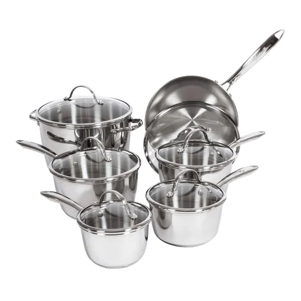 Lagostina Stainless Steel Cookware Set, 12-piece