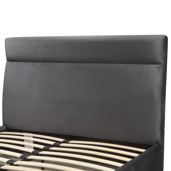 Atlas Modern King Platform Bed, Grey