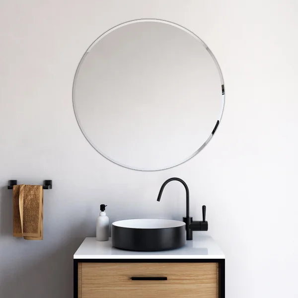 Appollo Avia Modern 76.2 cm (30 in.) Round Frameless Beveled Mirror