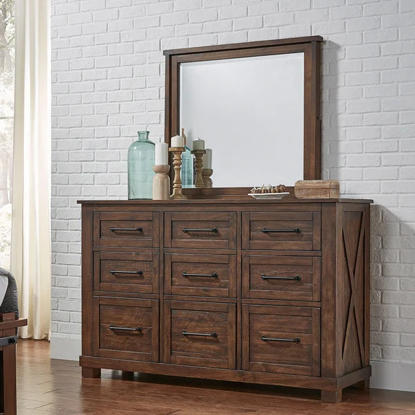 Alpine Ridge Rustic Solid Wood 6-piece King Bedroom Set