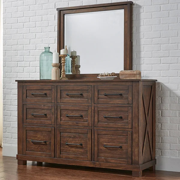 Alpine Ridge Rustic Solid Wood 6-piece Queen Bedroom Set