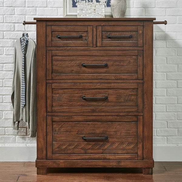 Alpine Ridge Rustic Solid Wood 6-piece Queen Bedroom Set