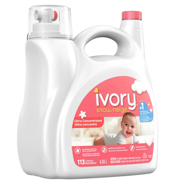 Ivory Snow Newborn Liquid Laundry Detergent, 113 wash loads