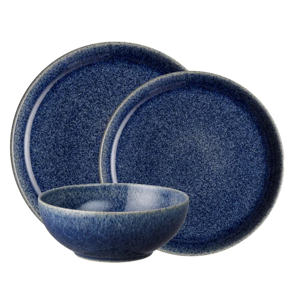 Denby Studio Blue Cobalt Stoneware Dinnerware Set, 12-piece