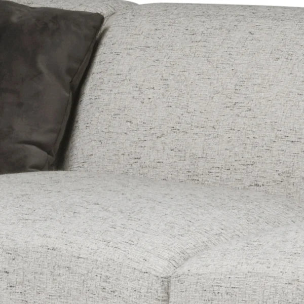Crystal Fabric Sectional, Light Grey