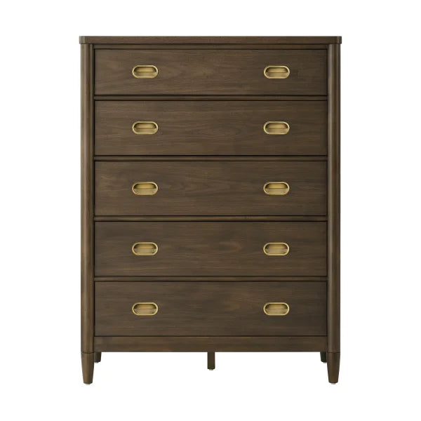 Weston Park 5-drawer Tall Chest, Dark Brown