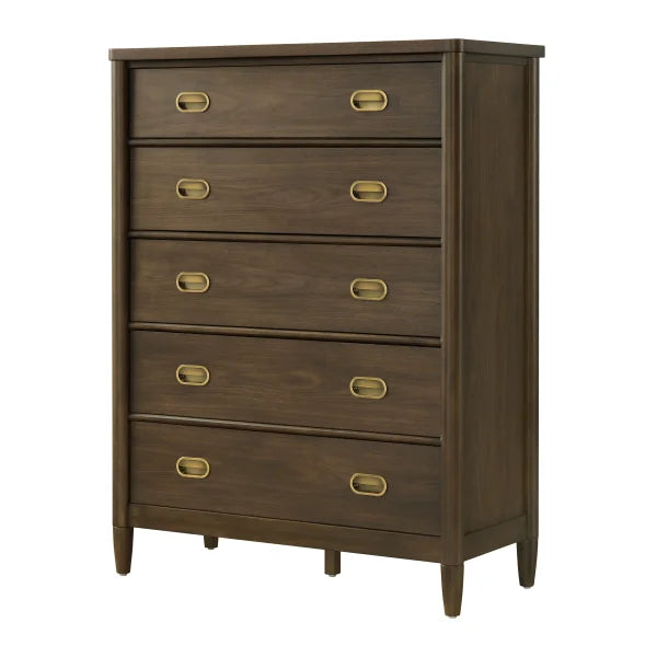 Weston Park 5-drawer Tall Chest, Dark Brown
