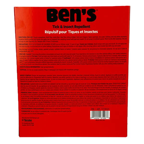 Ben's 30 Tick & Insect Repellent, 3 x 170 g