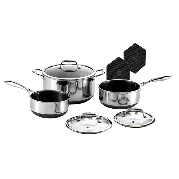 Hexclad Saucepan Set with Trivets, 6-piece