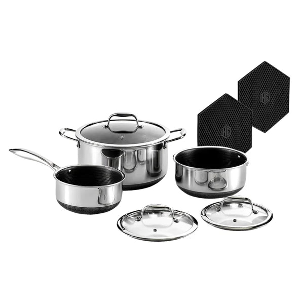 Hexclad Saucepan Set with Trivets, 6-piece