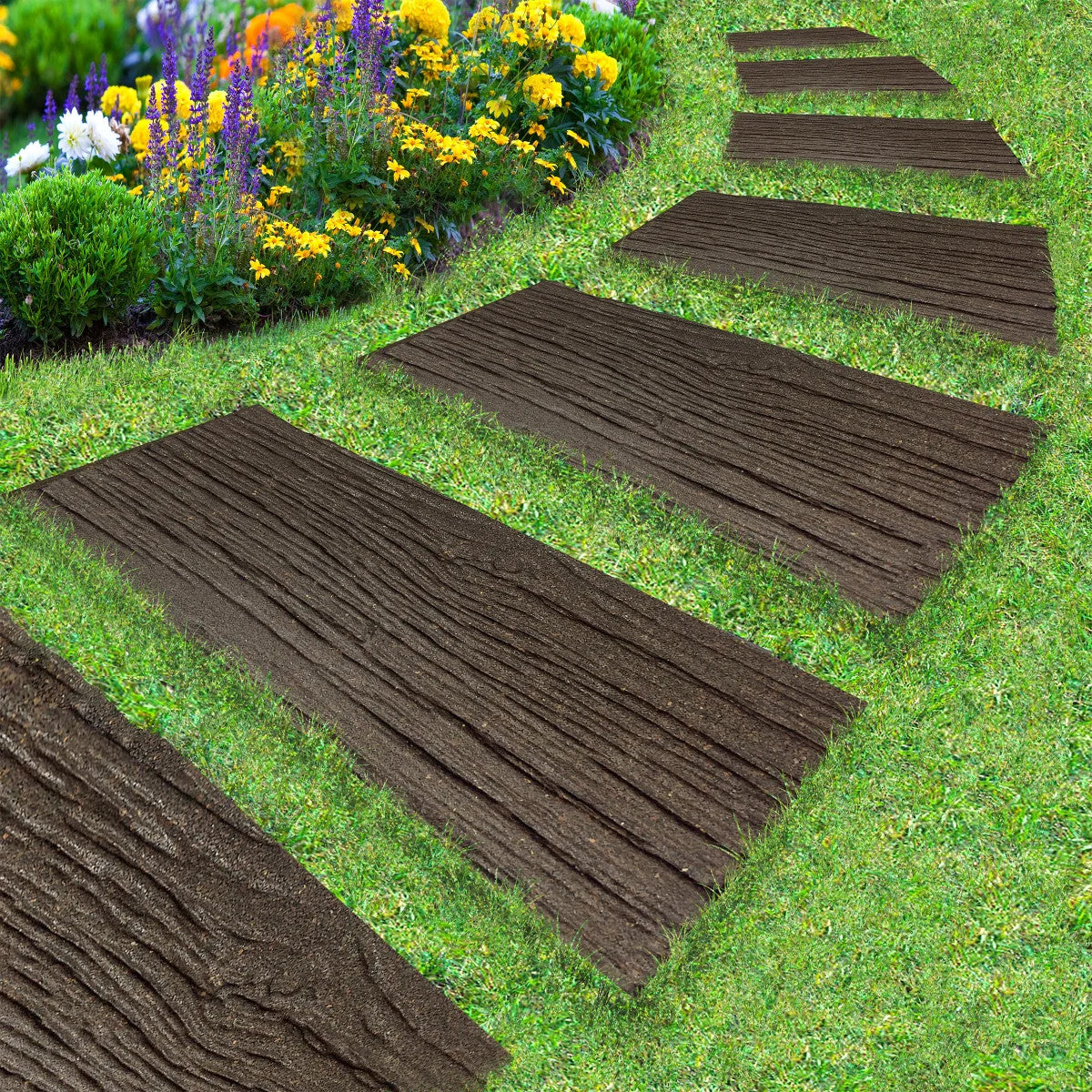 Multy Home 4-pack Railroad Tile Stepping Stone