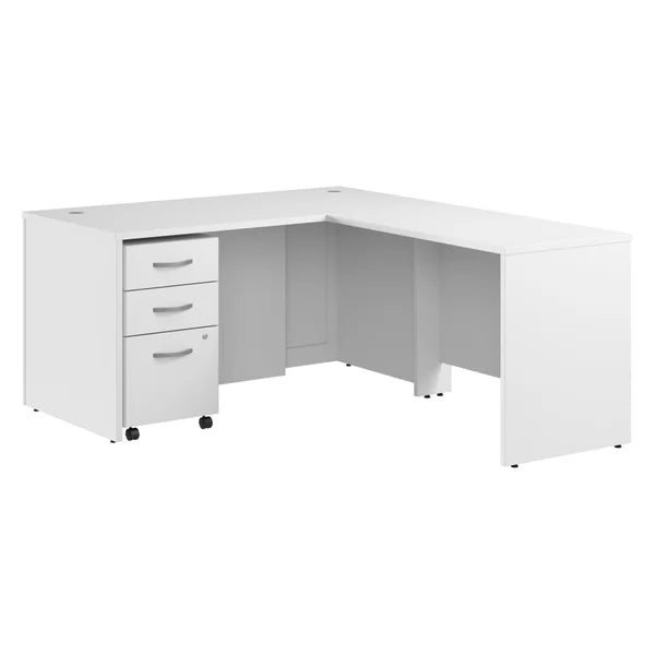 Bush Furniture Hampton Heights L-Shaped Desk with Mobile File Cabinet