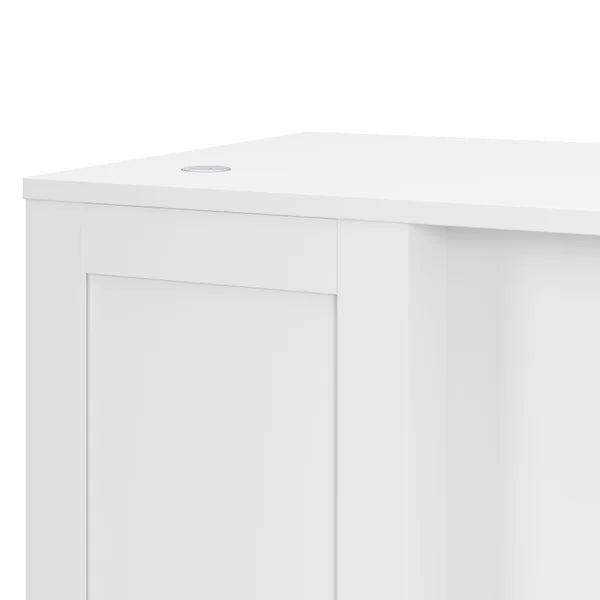 Bush Furniture Hampton Heights L-Shaped Desk with Mobile File Cabinet