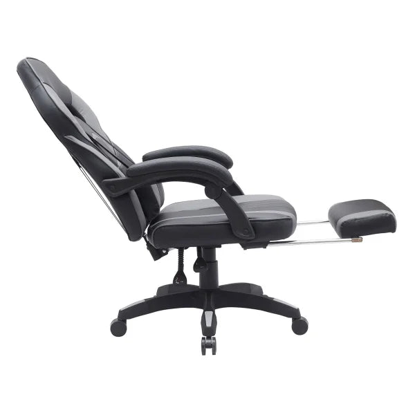 Bentley Gaming Chair, Black and Grey