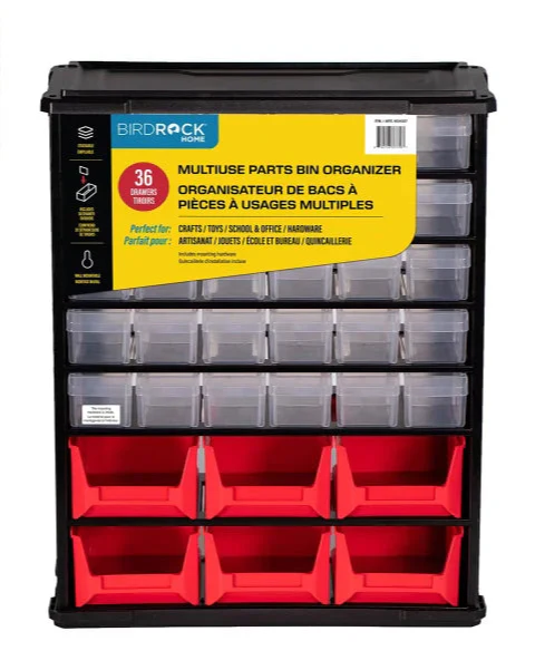 Birdrock Multi-Use Parts Bin Organizer, 2-pack