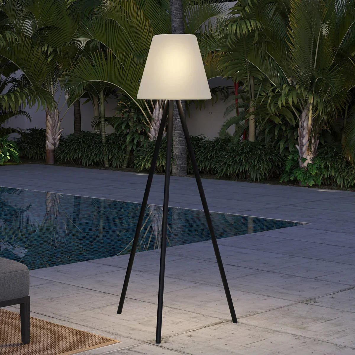 OVE Miami Solar Outdoor LED-integrated Floor Lamp