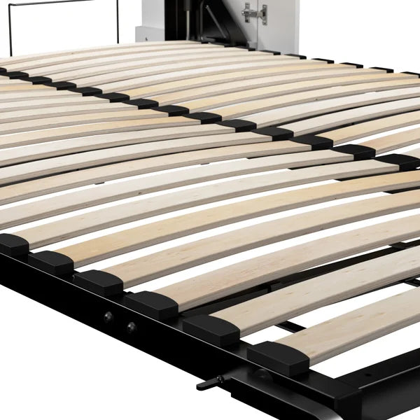 Bestar Avalon Double Wall Bed, White High Gloss finish