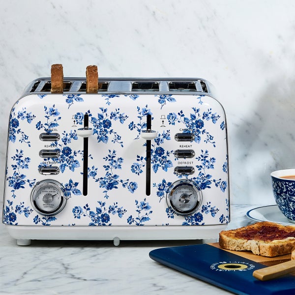 Laura Ashley 4 Slice Toaster, China Rose