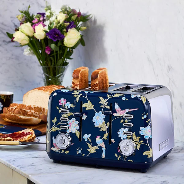 Laura Ashley 4 Slice Toaster, Elveden Navy